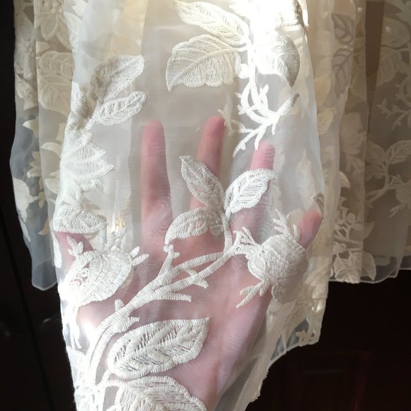 LAST CHANCE Anthropologie Clarence Lace Shirtdress 0, Like new - Picture 5 of 14